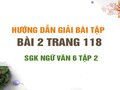 Bài 2 trang 118 SGK Ngữ văn 6 tập 2 