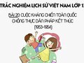 Trắc nghiệm lịch sử 12 Bài 20: Cuộc kháng chiến toàn quốc... 1953-1954