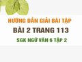 Bài 2 trang 113 SGK Ngữ văn 6 tập 2 
