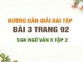 Bài 3 trang 92 SGK Ngữ văn 6 tập 2 