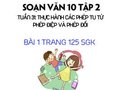Bài 1 trang 125 SGK Ngữ văn 10 tập 2