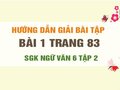 Bài 1 trang 83 SGK Ngữ văn 6 tập 2 