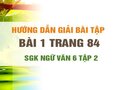 Bài 1 trang 84 SGK Ngữ văn 6 tập 2 