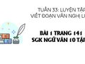 Bài 1 trang 141 SGK Ngữ văn 10 tập 2