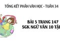 Bài 5 trang 147 SGK Ngữ văn 10 tập 2
