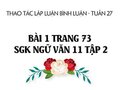 Bài 3 trang 72 SGK Ngữ văn 11 tập 2