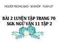 Bài 2 luyện tập trang 70 SGK Ngữ văn 11 tập 2