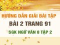 Bài 2 trang 91 SGK Ngữ văn 8 tập 2 