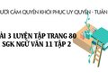 Bài 3 luyện tập trang 80 SGK Ngữ văn 11 tập 2