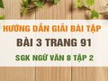 Bài 3 trang 91 SGK Ngữ văn 8 tập 2 