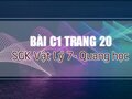 Giải bài C1 trang 20 sách giáo khoa Vật lý 7 - Quang học
