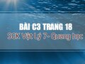 Giải bài C3 trang 18 sách giáo khoa Vật lý  7 - Quang học