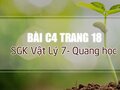Giải bài C4 trang 18 sách giáo khoa Vật lý  7 - Quang học
