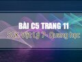 Giải bài C5 trang 11 SGK Vật lý  7 (Quang học)