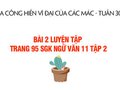 Bài 2 luyện tập trang 95 SGK Ngữ văn 11 tập 2