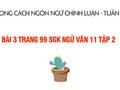 Bài 3 trang 99 SGK Ngữ văn 11 tập 2