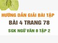 Bài 4 trang 78 SGK Ngữ văn 8 tập 2 