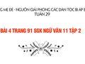 Bài 4 trang 91 SGK Ngữ văn 11 tập 2