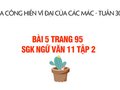 Bài 5 trang 95 SGK Ngữ văn 11 tập 2
