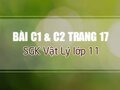 Trả lời câu hỏi C1, C2 trang 17 SGK Vật lý 11