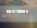 Bài C1 trang 6 SGK Vật lý 7 - Quang học