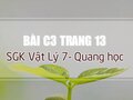 Giải bài C3 trang 13 SGK Vật lý  7 - Quang học