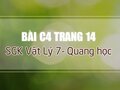 Bài C4 trang 14 SGK Vật lý 7 (Quang học)