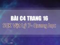 Giải bài C4 trang 16 SGK Vật lý 7 - Quang học