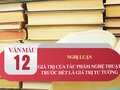 Nghị luận Giá trị của tác phẩm nghệ thuật trước hết là giá trị tư tưởng của nó