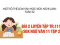 Bài 2 luyện tập trang 111 SGK Ngữ văn 11 tập 2