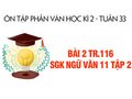 Bài 2 trang 116 SGK Ngữ văn 11 tập 2