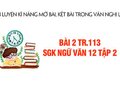Bài 2 trang 113 SGK Ngữ văn 12 tập 2