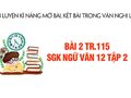 Bài 2 trang 115 SGK Ngữ văn 12 tập 2