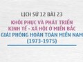 Sử 12 bài 23: Việt Nam từ 1973 đến 1975