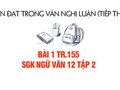 Bài 1 trang 155 SGK Ngữ văn 12 tập 2