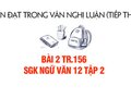 Bài 2 trang 156 SGK Ngữ văn 12 tập 2