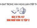 Bài 3 trang 157 SGK Ngữ văn 12 tập 2