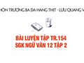 Bài luyện tập trang 154 SGK Ngữ văn 12 tập 2