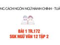 Bài 1 trang 172 SGK Ngữ văn 12 tập 2