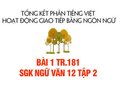 Bài 1 trang 181 SGK Ngữ văn 12 tập 2