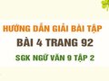 Bài 4 trang 92 SGK Ngữ văn 9 tập 2 