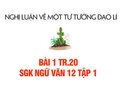 Bài 1 trang 20 SGK Ngữ văn 12 tập 1