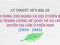 Sử 9 bài 28: Việt Nam từ năm 1954 đến 1965