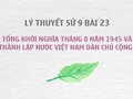 Sử 9 bài 23: Tổng khởi nghĩa tháng 8 và thành lập nước Việt Nam Dân chủ Cộng Hòa