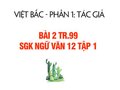 Bài 2 trang 99 SGK Ngữ văn 12 tập 1