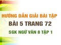 Bài 5 trang 72 SGK Ngữ văn 8 tập 1 