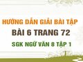 Bài 6 trang 72 SGK Ngữ văn 8 tập 1 