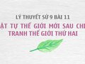 Sử 9 bài 11: Trật tự thế giới mới sau chiến tranh thế giới thứ hai