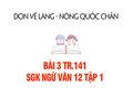 Bài 3 trang 141 SGK Ngữ văn 12 tập 1