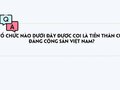 Tổ chức nào dưới đây được coi là tiền thân của Đảng Cộng sản Việt Nam?